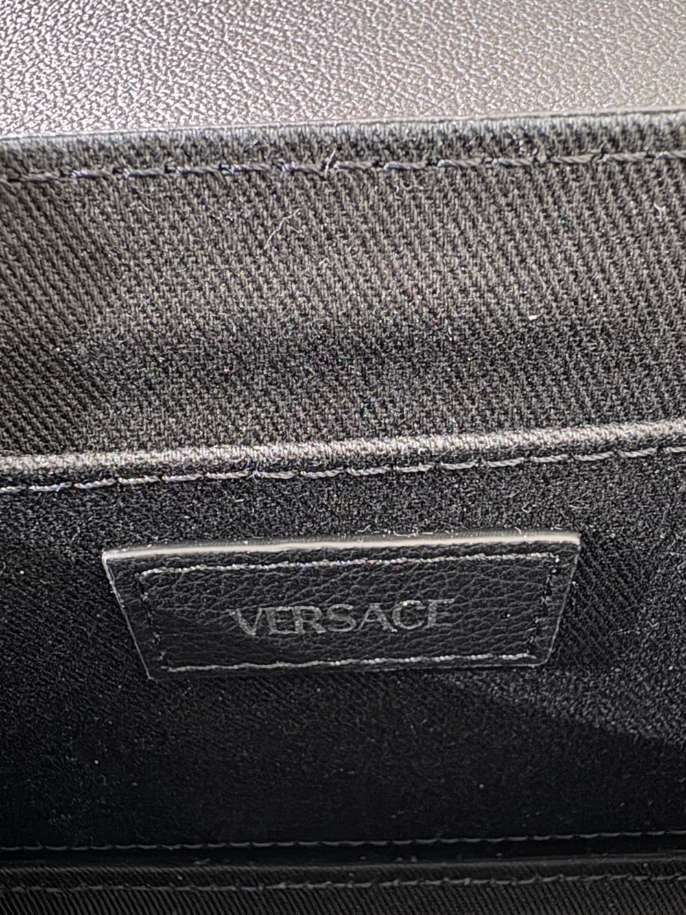 Versace Medusa Black Leather Crossbody Bag with Medallion Accent new - Picture 8 of 12
